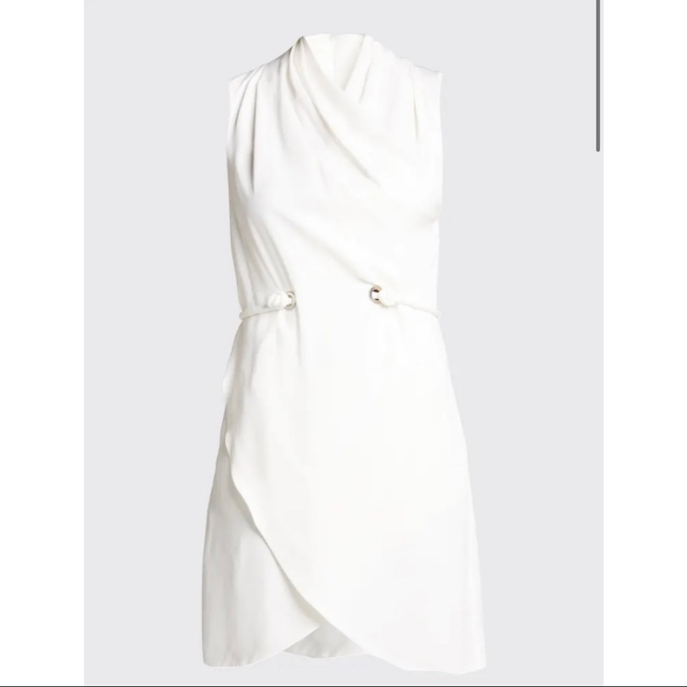 Giorgio Armani Silk Georgette Mini Wrap Dress
